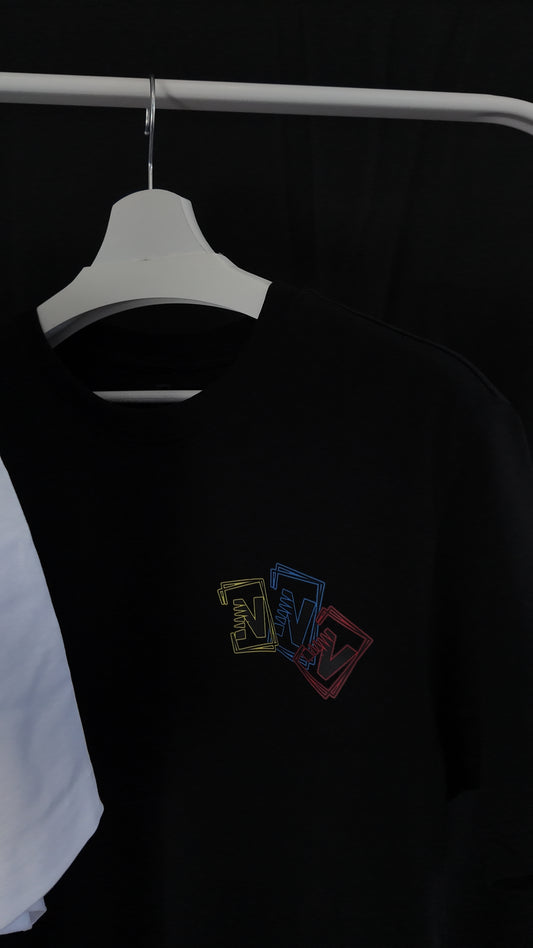 Nvision triple logo T-shirt - black