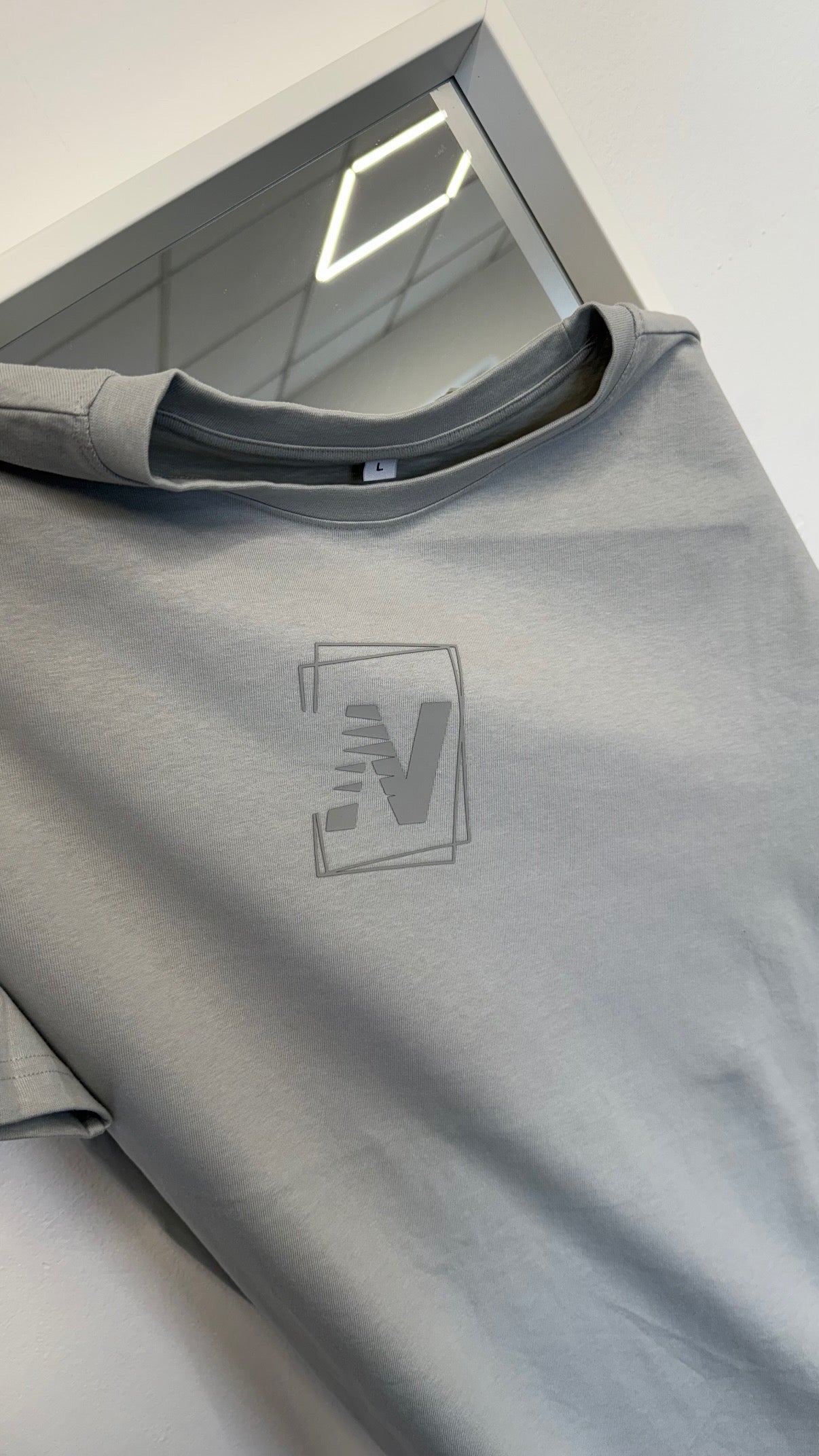 NVSN Box 3D logo T-shirt grey Oversized!