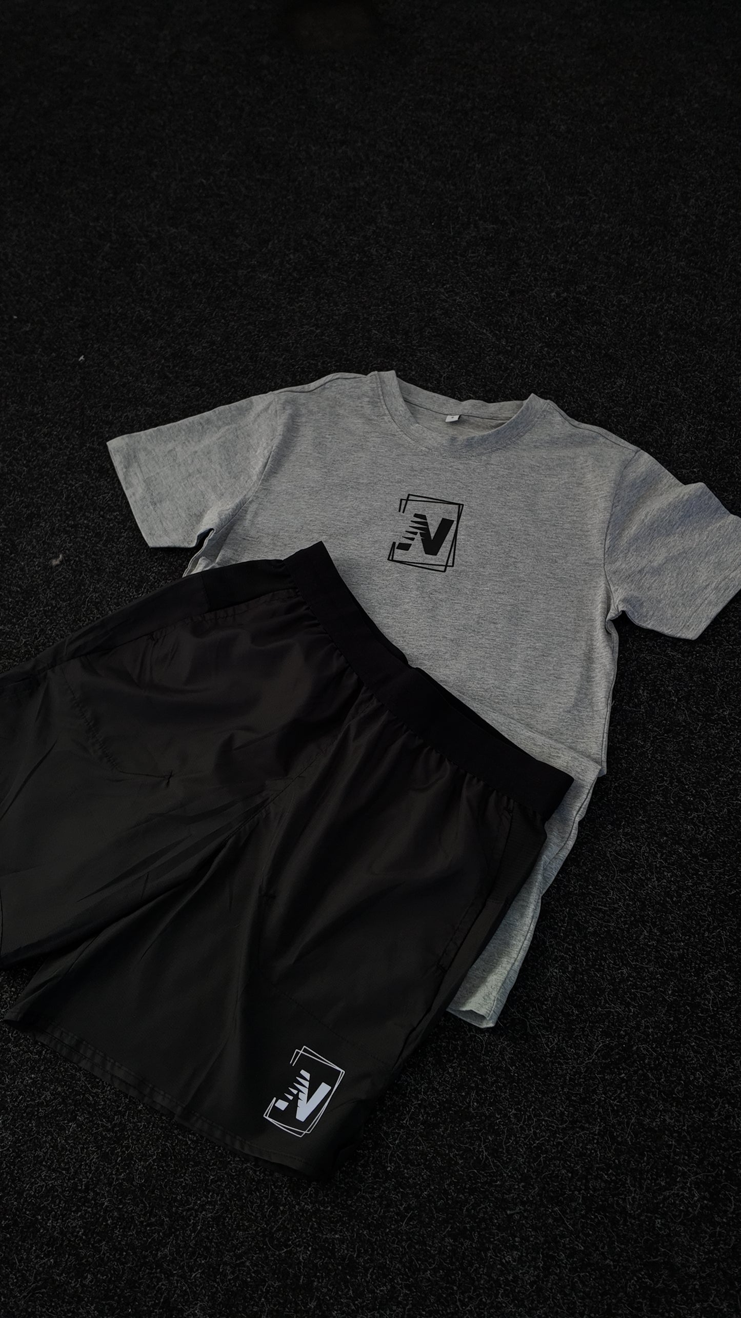 NVSN Box 3D logo T-shirt light grey