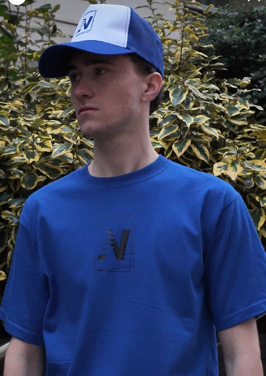 NVSN Box logo T-shirt- Blue