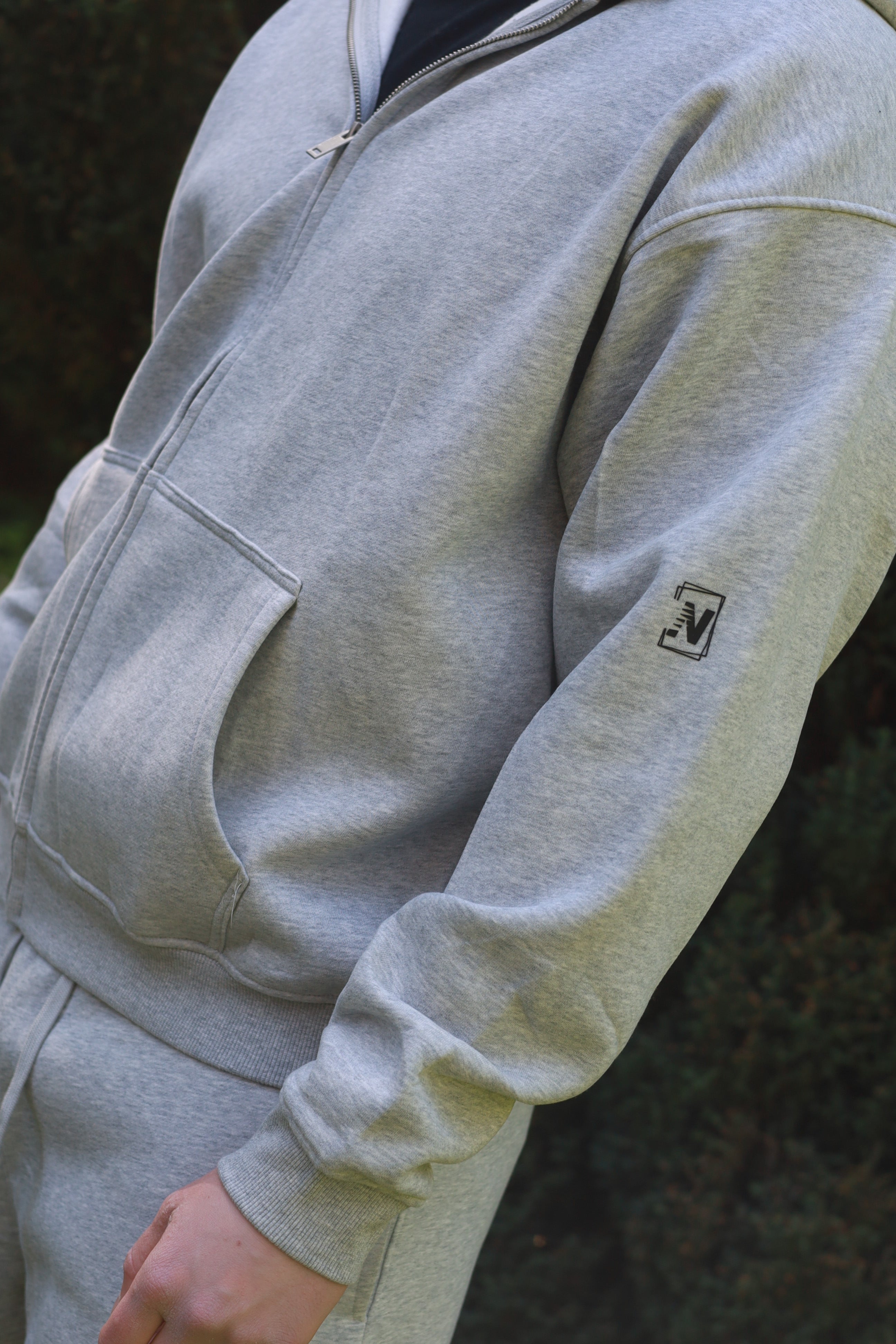 NVSN Zip up & Shorts - Floral Grey