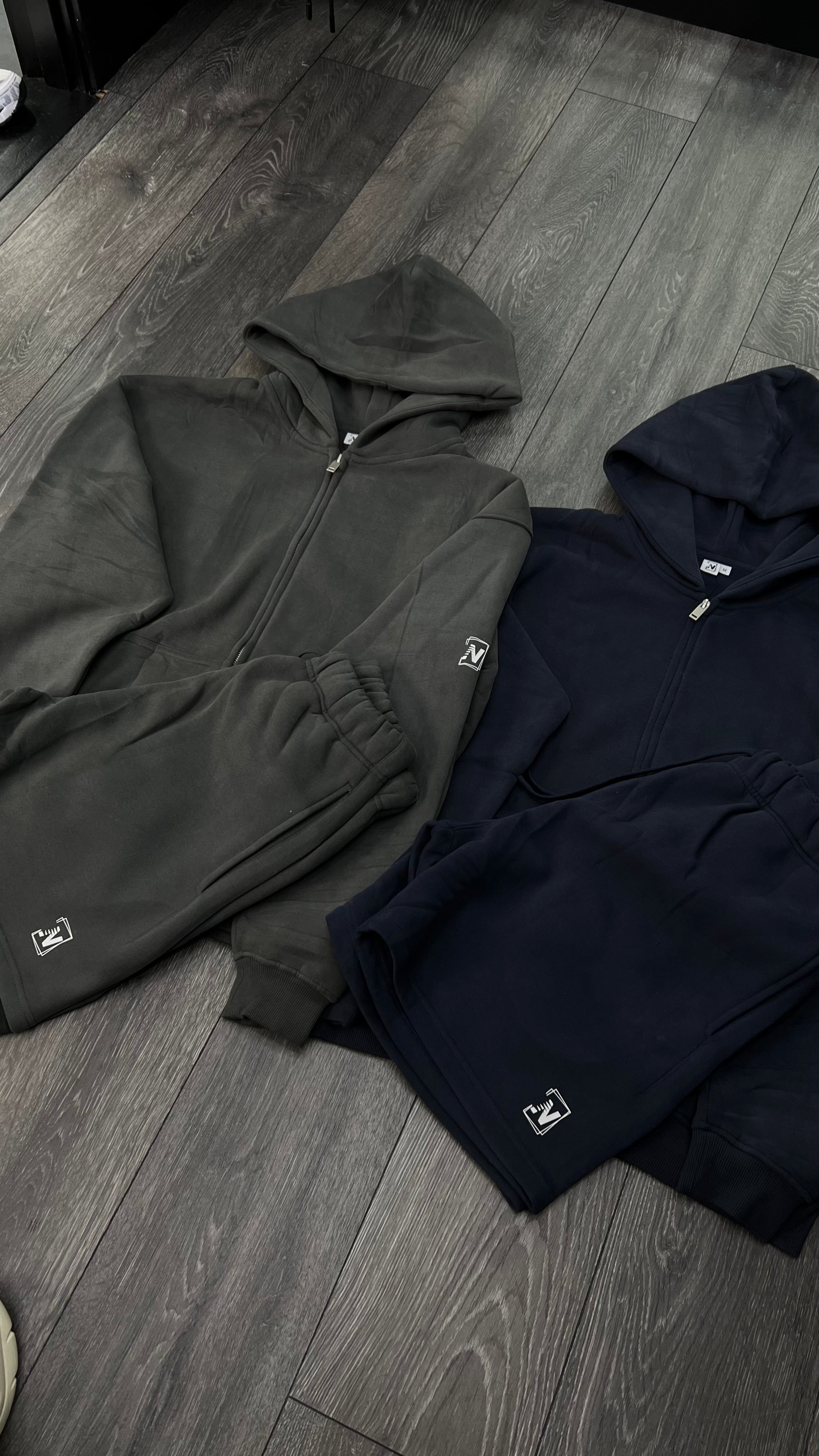 NVSN Zip up & Shorts - Ash Grey