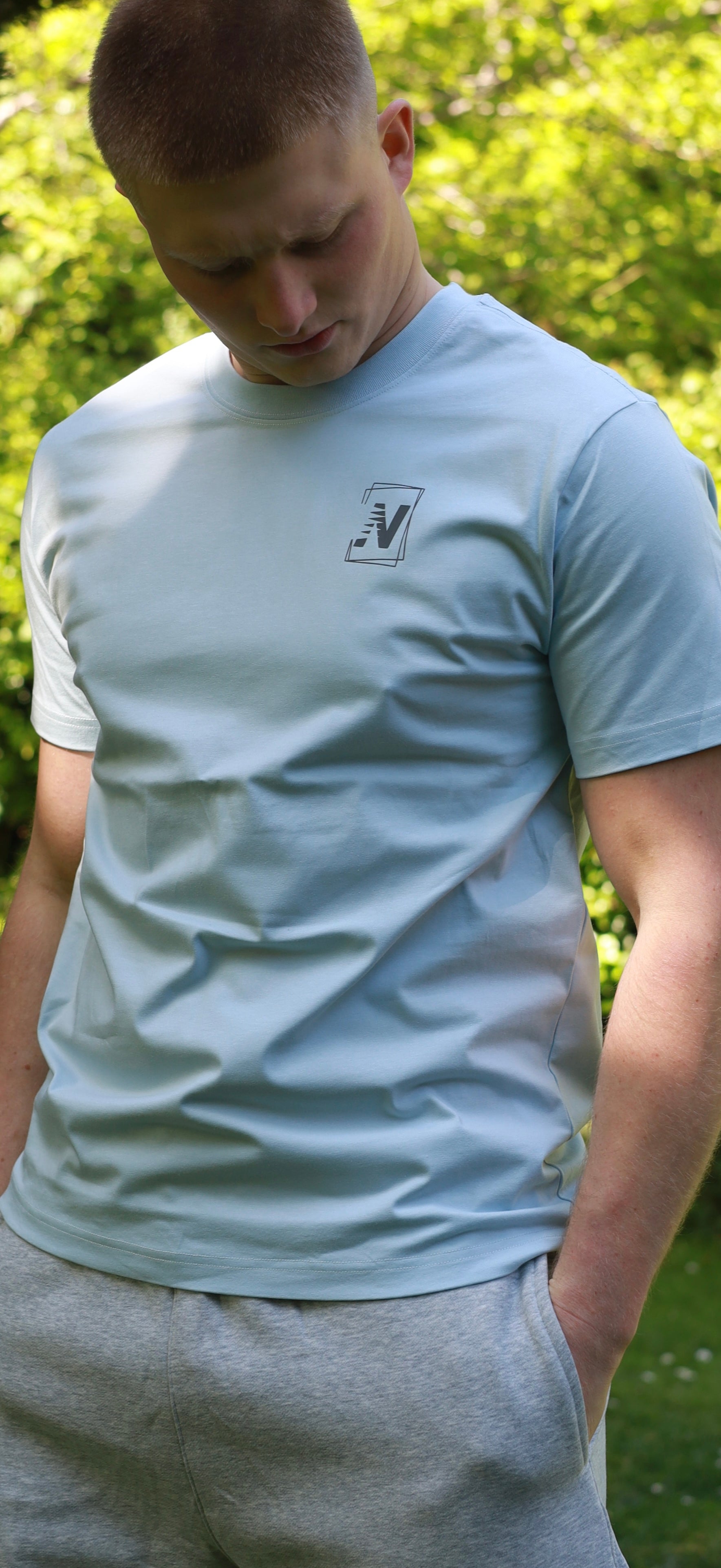 NVSN Signature cotton Tee- Light Blue