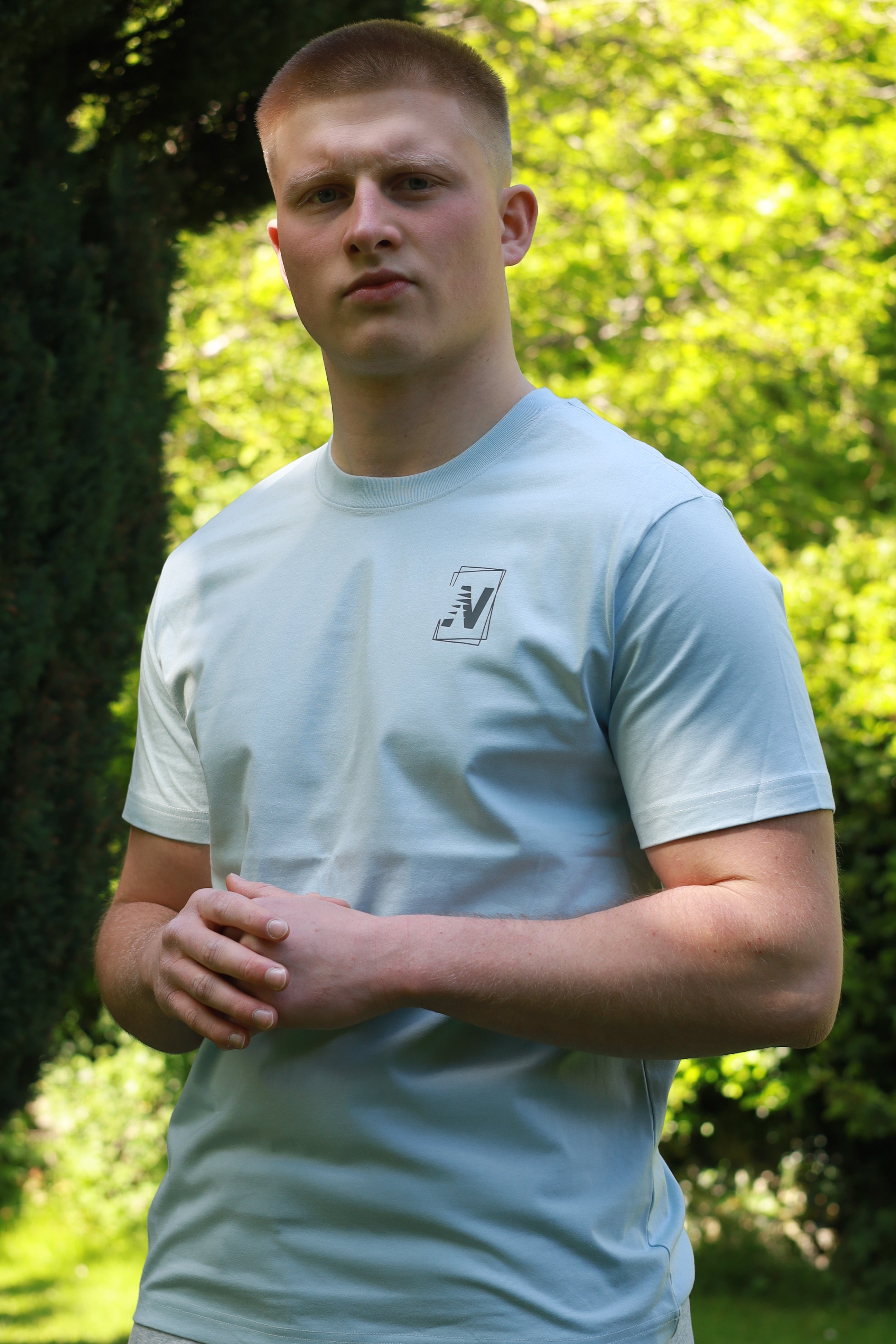 NVSN Signature cotton Tee- Light Blue
