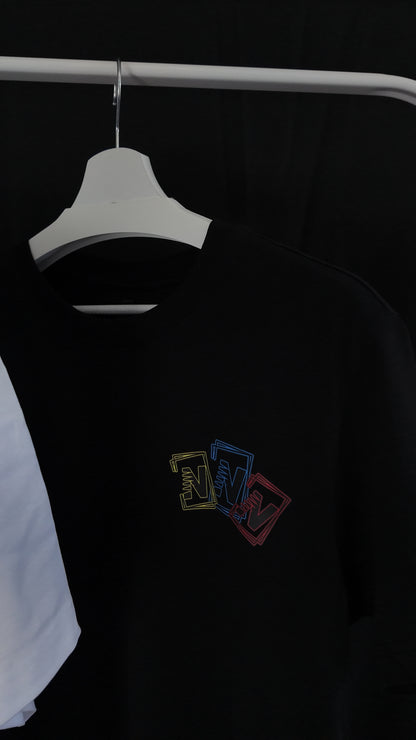 Nvision triple logo T-shirt - black