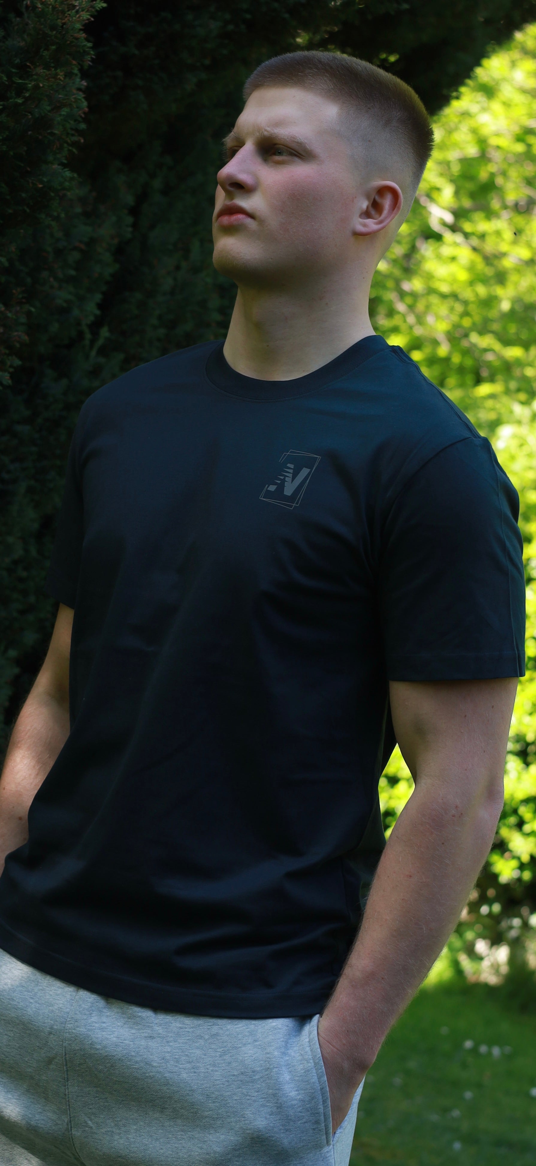 NVSN Signature cotton Tee- Charcoal Grey