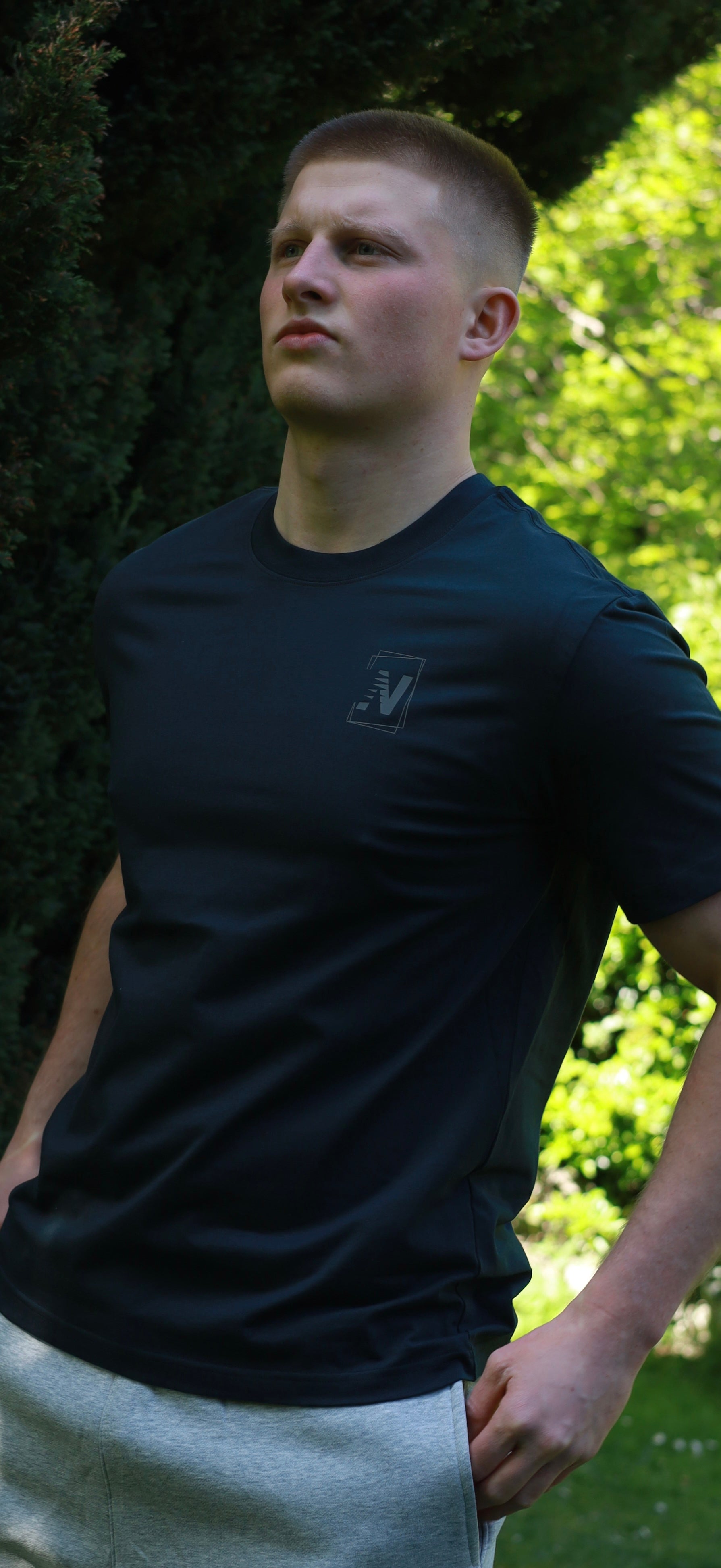 NVSN Signature cotton Tee- Charcoal Grey