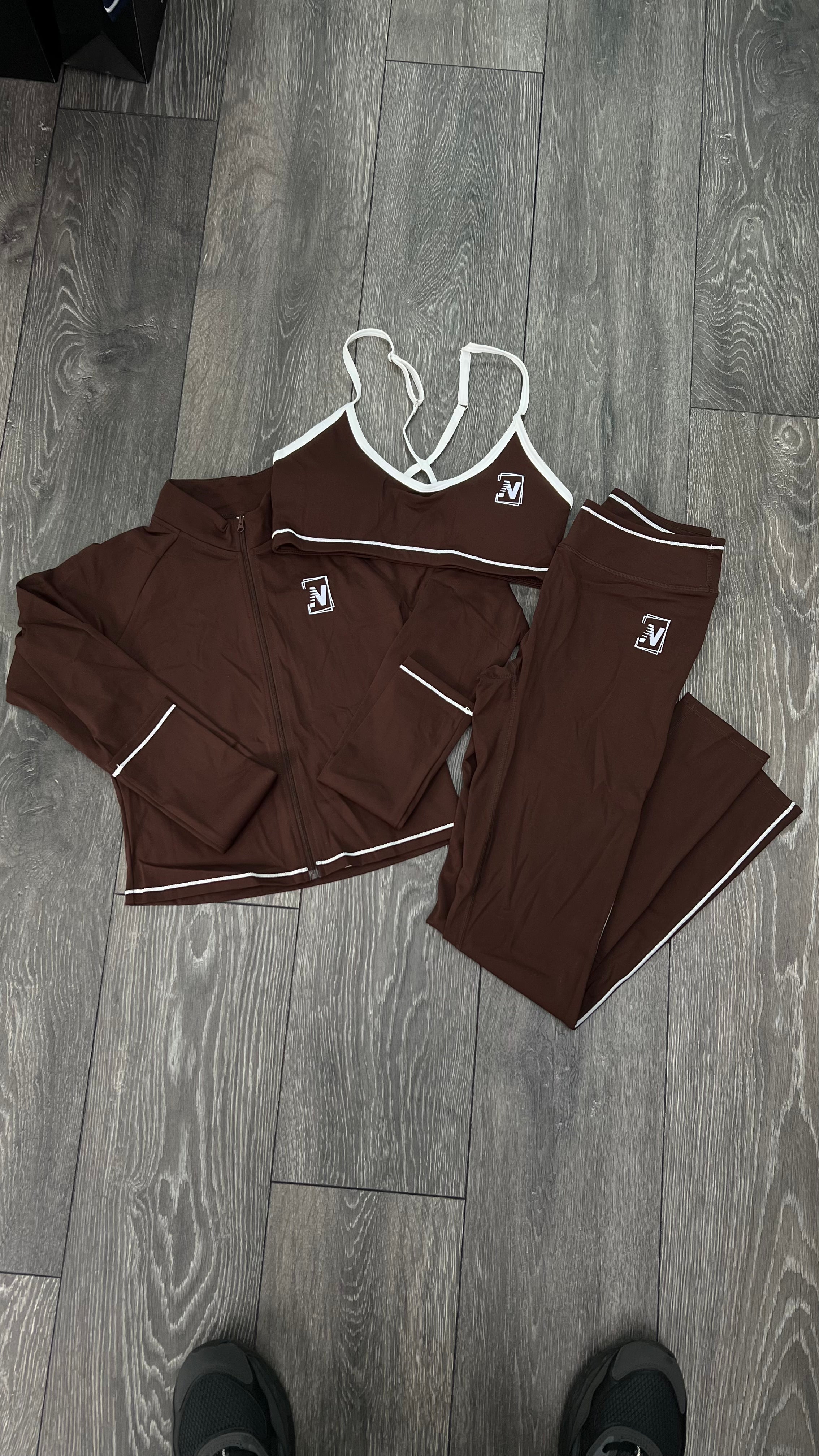 Womens contrast gym set