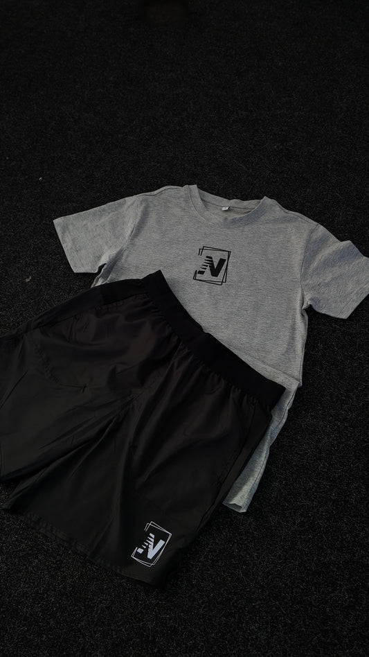 NVSN Box 3D logo T-shirt light grey